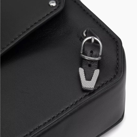NWT RAG & BONE Max Leather Crossbody Bag in Black - Picture 3 of 6